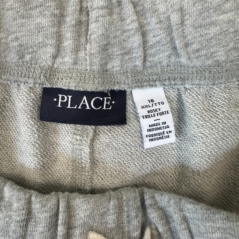The Childrens Place Boys Fleece Shorts Size 16 XXL Husky Gray Navy 2 Pack Set - Picture 4 of 7
